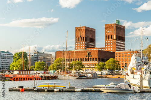 Oslo City Hall in Pipervika neighbourhood