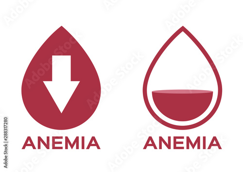 anemia vector . low red blood cell icon