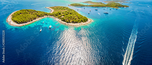 Widok z lotu ptaka wysp Paklinski w Hvar, Chorwacja