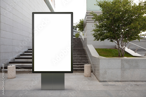 Blank street billboard poster