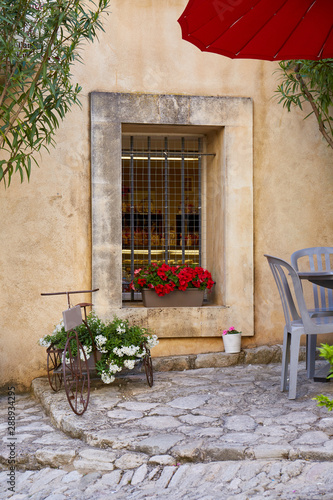 French village window in Provence, France