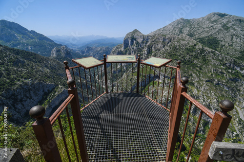 Panoramic views of the gorge of La Hermida, from the Santa Catalina viewpoint