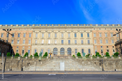 Stockholm, Sweden. The Royal Palace in Stockholm. Kungliga slottet. It was finally completed in only in 1760