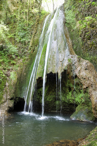 beautiful waterfall of fresh water in the jungle