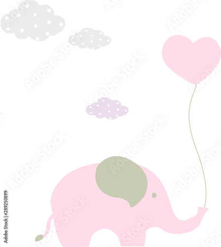 obrazek wektorowy słoń dziecko