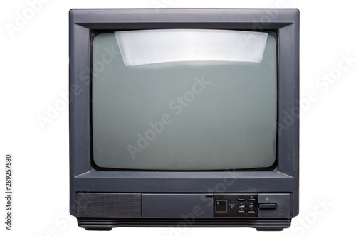 Vintage TV isolated on white background