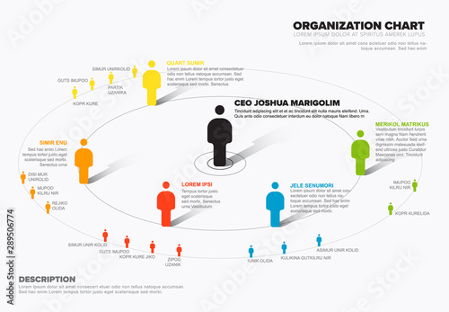 Minimalist company organization hierarchy schema