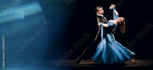 Ballroom Dancing Couple Standard Waltz Oversway Background