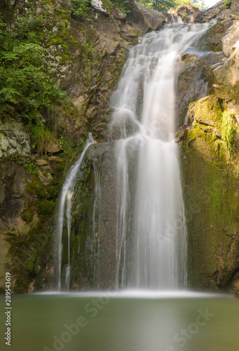 Long exposure beautiful view on a waterfall near Kaleytsa village. Bulgaria. 