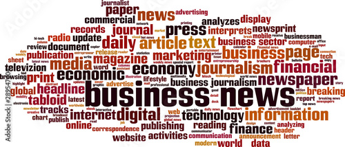 Business news word cloud