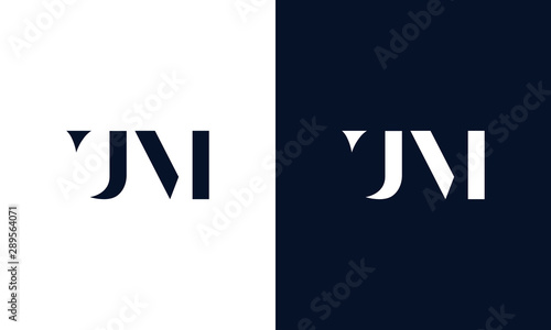 Abstract letter UM logo. This logo icon incorporate with abstract shape in the creative way.