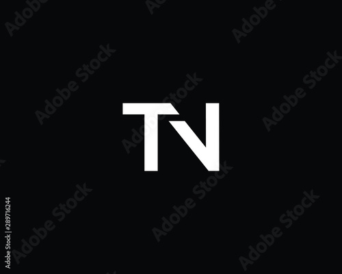 Creative Professional Trendy Letter TN Logo Design in Black and White Color , Initial Based Alphabet Icon Logo