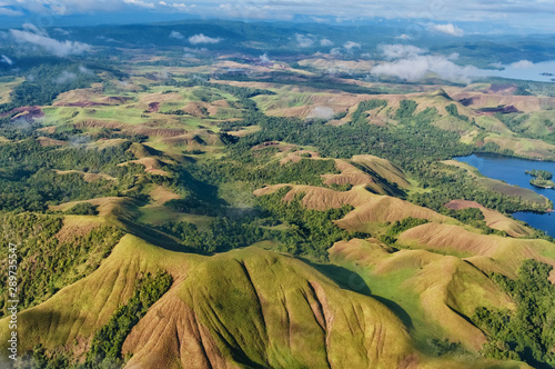 Aerial photo of the coast of New Guinea