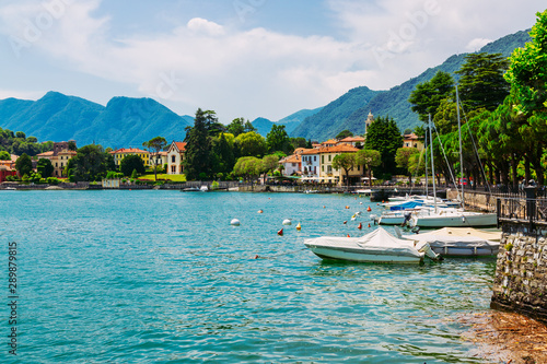 Shore of Lake Como in Lenno Town, Lombardy region, Italy