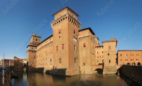 Castello Estense castle in Ferrara in Italy