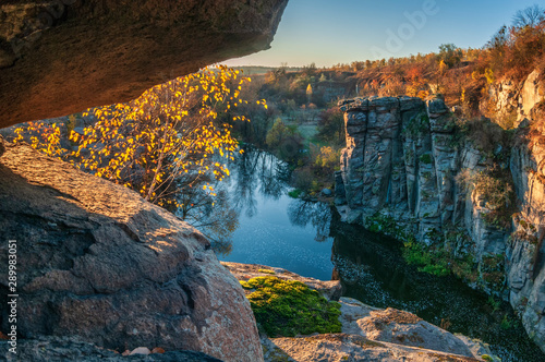 Amazing river canyon in autumn.