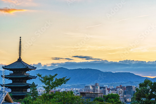 京都の夕暮れ