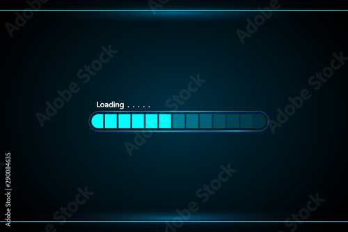 loading abstract technology interface hud vector design for technology business.