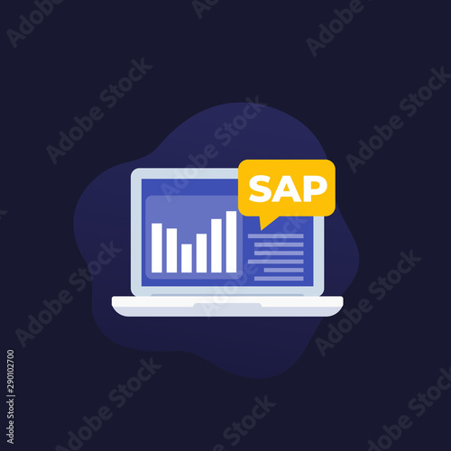 SAP, business automation software vector icon