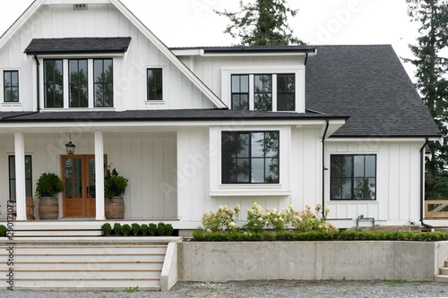 Modern farmhouse-style house in North America