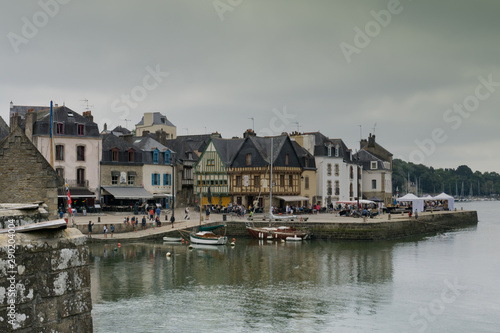 cityscape view of the old town of Auray in Brittany in western France