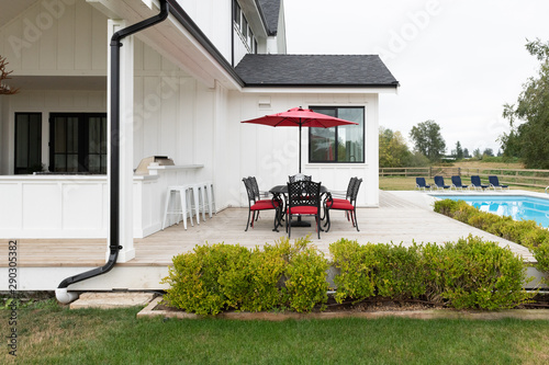 Modern upscale farmhouse patio