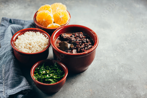 Brazilian Feijoada Food. Typical dish of brazilian cuisine