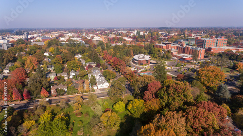 Aerial view of Salem Oregon in the Fall