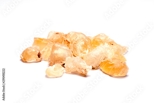 Closeup of Gum arabic pieces