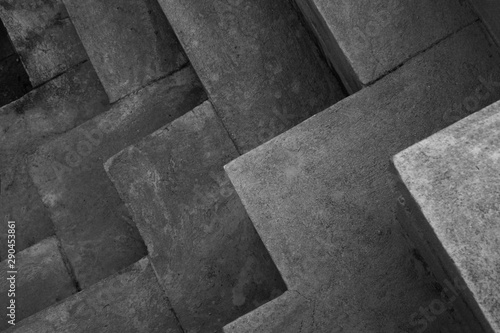 black and white concrete brick texture background