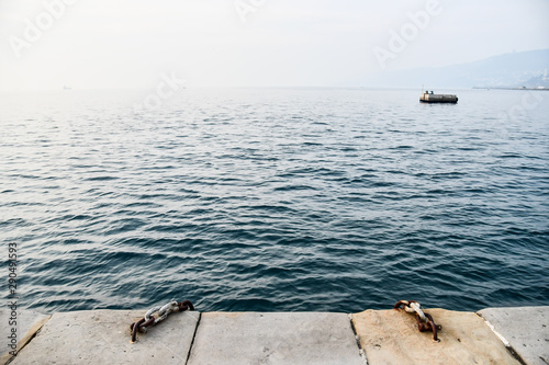 boat in the sea, photo as a background