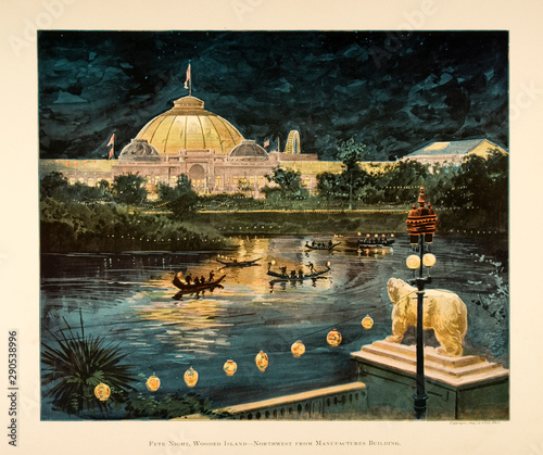 1893 Chicago World's Fair Fete Night Illumination