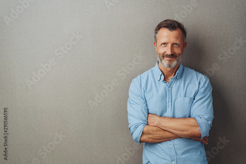 Bearded middle-aged man with a friendly smile