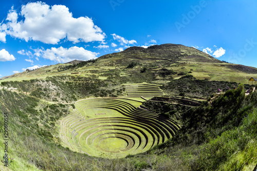Moray steps and laboratory in Sacred Valley of Peru