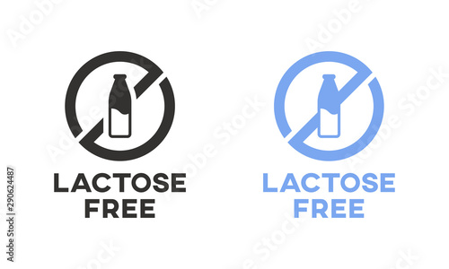 Lactose free icon sign vector design. Lactase deficiency mark.