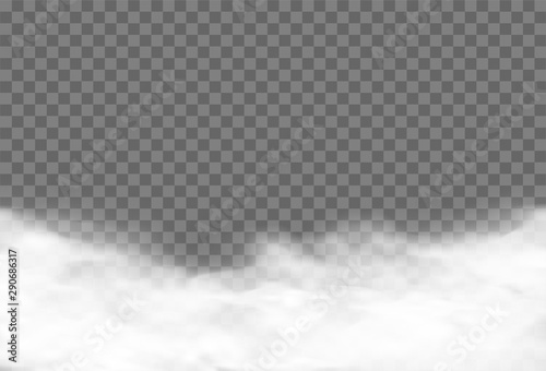 Realistic vector cloud over transparent background