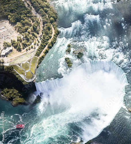 Aerial view of Niagara waterfall.