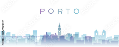 Porto Transparent Layers Gradient Landmarks Skyline