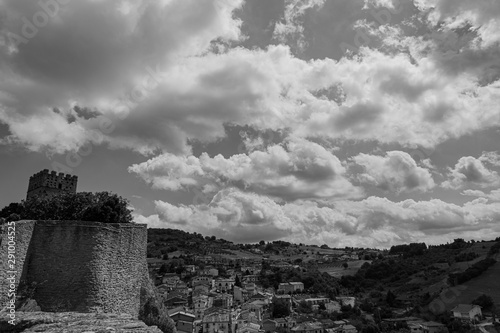 Roccascalegna, Chieti, Abruzzo. View from the medieval castle of Roccascalegna.