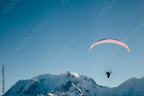 Paragliding in french Alps.
