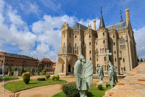 Astorga,Spain,4,2015;Episcopal palace neo-gothic building built between 1889 and 1915