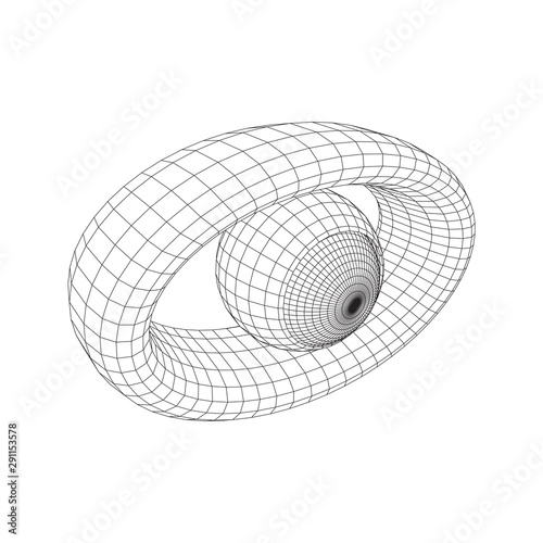 Abstract polygonal human eye sign. Digital vision, security technology and surveillance concept. Wireframe low poly mesh vector illustration
