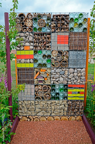 An environmental mosaic of habitat niches providing shelter and homes for insects