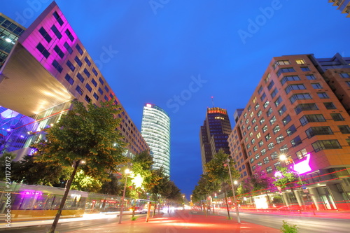 Potsdamer Platz plaza downtown cityscape in Berlin Germany