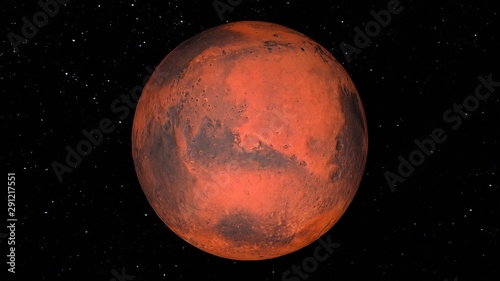 planet mars in space