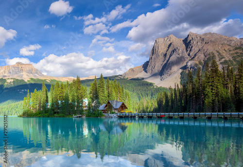 Beautiful emerald lake, Yoho national park, British Columbia, Canada