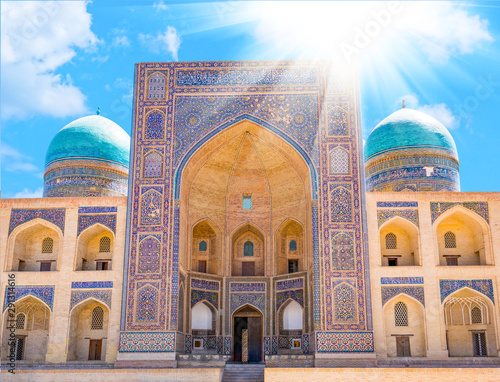 Mir-i Arab Madrassah. A view of Miri Arab Madrasah in Bukhara, Uzbekistan
