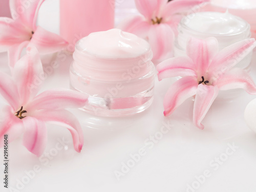 natural cosmetics, fresh as beautiful flowers concept
