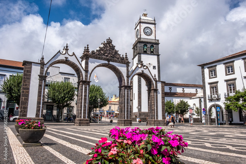Azores, Ponta Delgada, Portas da Cidade (City Gates Entrance), Ponta Delgada City, São Miguel Island, Açores, Portugal
