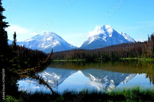 Scenic view of the Mountains of the Canadian Rockies